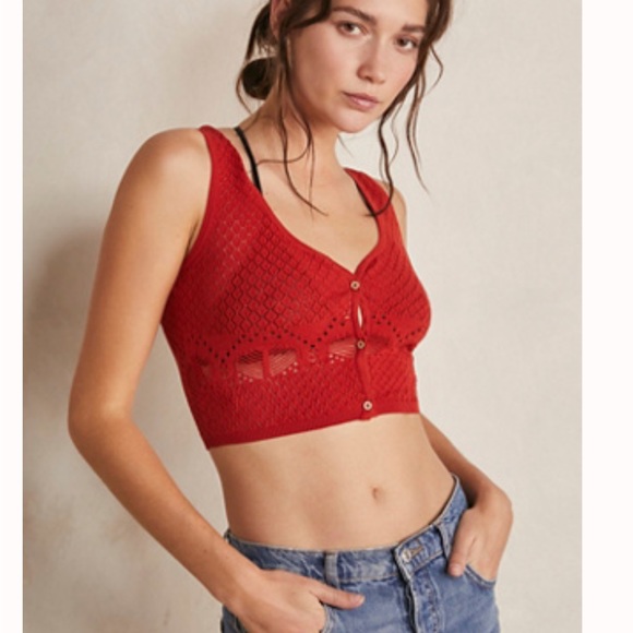 Free People Jackets & Blazers - Free People Drift Off Crop Vest - L - NWT